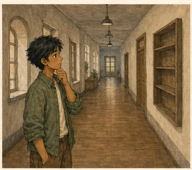Minh họa Scene 2 — The Quiet Hallway